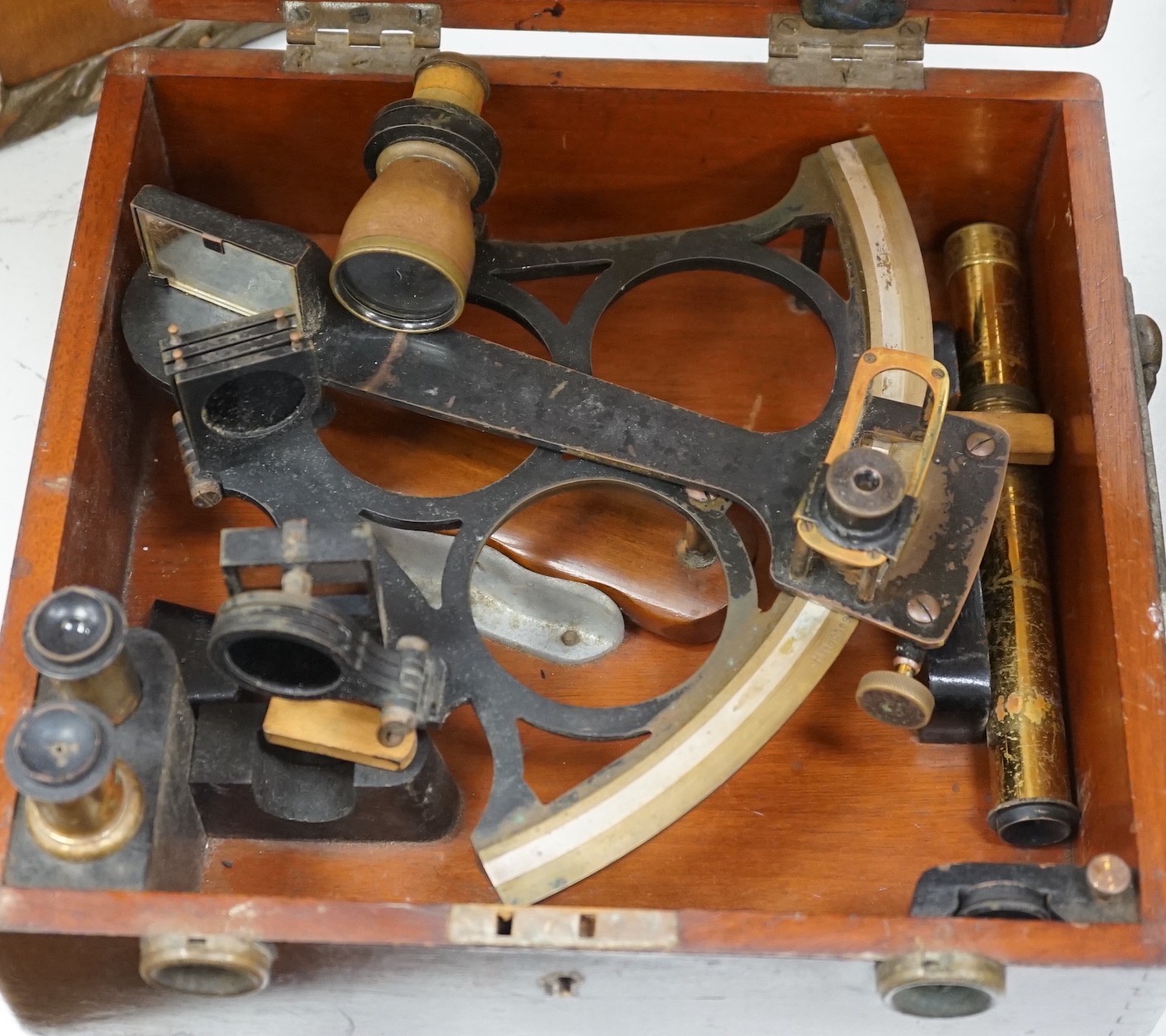 A 20th century cased naval sextant